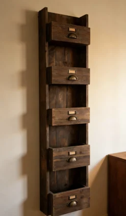 Holzregal mit 5 Fächern