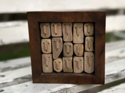 Holz-Reliefbild 'Köpfe'