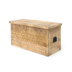 Holztruhe 'Indian Ikat'
