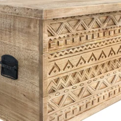 Holztruhe 'Indian Ikat'