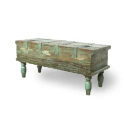 Holztruhe mintgrün