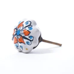 Keramik Möbelknopf 'Blume'