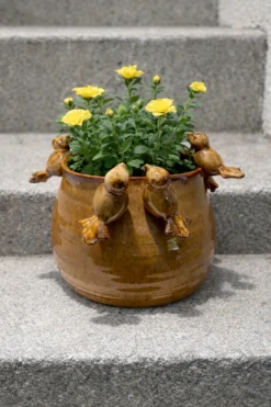 Keramik-Pflanztopf 'Vögel'