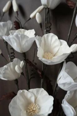 Kunstblume 'Weißer Klatschmohn'