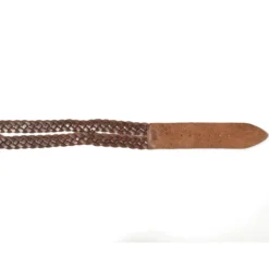 Ledergürtel mit Doppelflechtband
