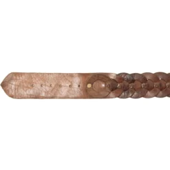 Ledergürtel mit Ringflechtung