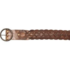 Ledergürtel mit Ringflechtung