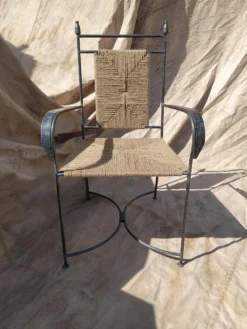Lehnstuhl 'Drazoub' aus Eisen und Jute