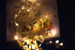 Lichterkette 'Leaves' gold 2 m
