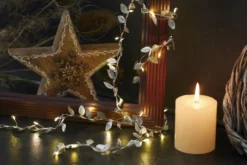 Lichterkette 'Leaves' silber 2 m