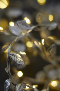 Lichterkette 'Leaves' silber 2 m
