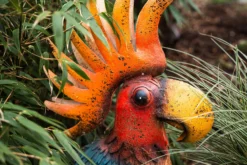 Metallskulptur 'Papagei'