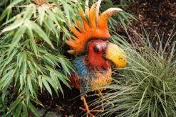 Metallskulptur 'Papagei'