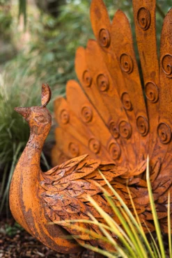 Metallskulptur 'Pfau'
