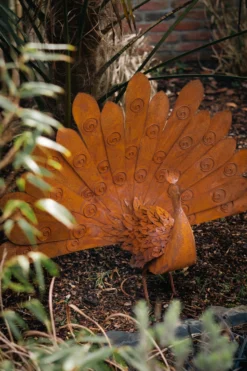 Metallskulptur 'Pfau'