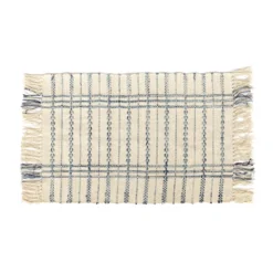 Mini-Rug 'Lysann' weiß-blau