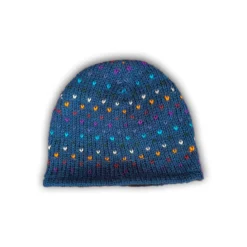 Mütze mit Herzen blau