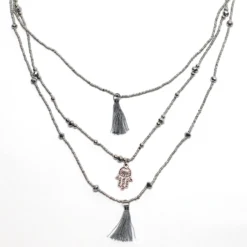 Perlen-Halskette 'Hamsa'
