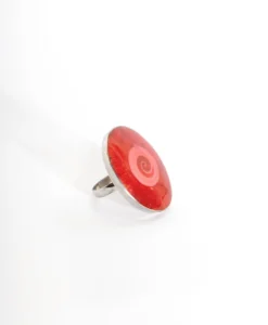 Perlmuttring-Ring 'Spirale' oval