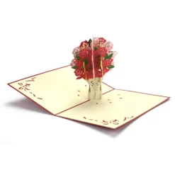 Pop-Up Karte 'Rosenstrauß'