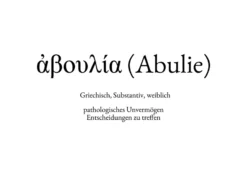 Postkarte 'Abulie'