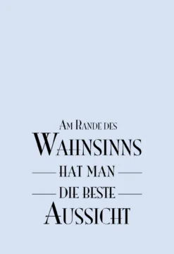 Postkarte 'Am Rande des Wahnsinns'