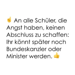 Postkarte 'An alle Schüler die Angst haben'