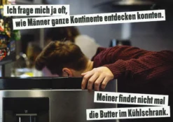 Postkarte '...Nicht mal die Butter im Kühlschrank'