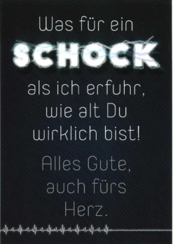 Postkarte 'Was für ein Schock'