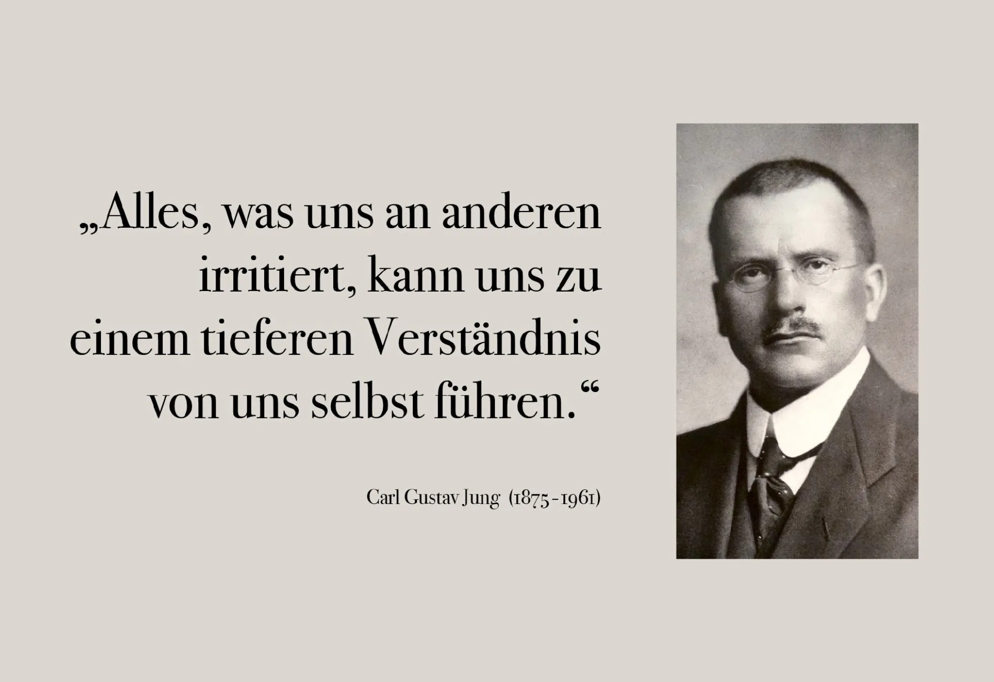 Postkarte 'Was uns an anderen irritiert...'