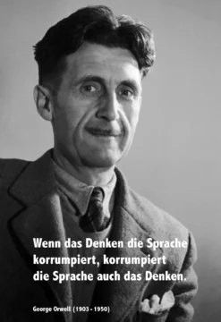 Postkarte 'Wenn das Denken die Sprache...'