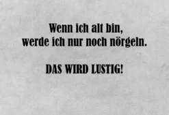 Postkarte 'Wenn ich alt bin werde ich...'