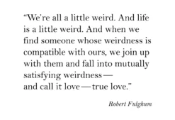 Postkarte 'We’re all a little weird'