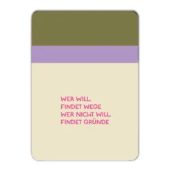 Postkarte 'Wer will findet Wege'