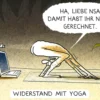 Postkarte 'Widerstand mit Yoga'