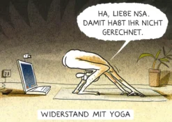 Postkarte 'Widerstand mit Yoga'