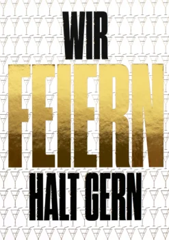 Postkarte 'Wir feiern halt gern'
