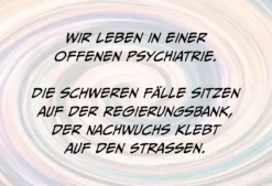 Postkarte 'Wir leben in einer offenen Psychiatrie'