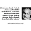 Postkarte 'Wir müssen für die Freiheit planen'