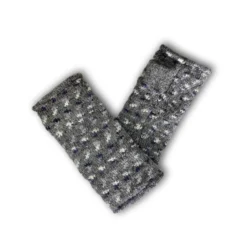 Pulswärmer grau mit Muster