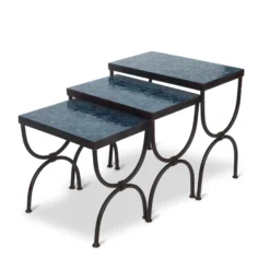 Rechteckiger Mosaiktisch 'Azurite Koora' L