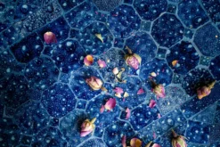 Rechteckiger Mosaiktisch 'Azurite Koora' L