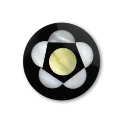 Ring 'Blume' aus Edelstahl und Perlmutt