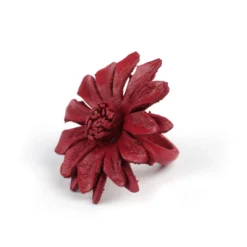 Ring 'Blume' aus Leder