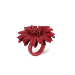 Ring 'Blume' aus Leder
