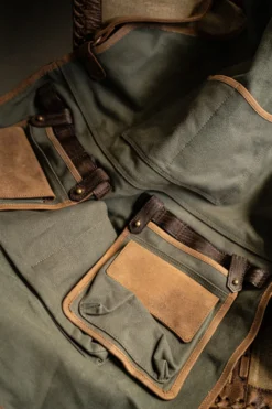 Schürze aus Canvas und Leder