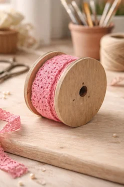 Spitzenband pink