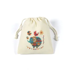 Stofftasche 'Elefant mit Vogel'