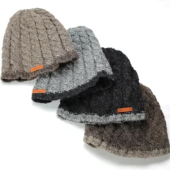 Strickmütze graubraun