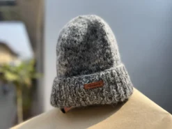 Strickmütze grau meliert
